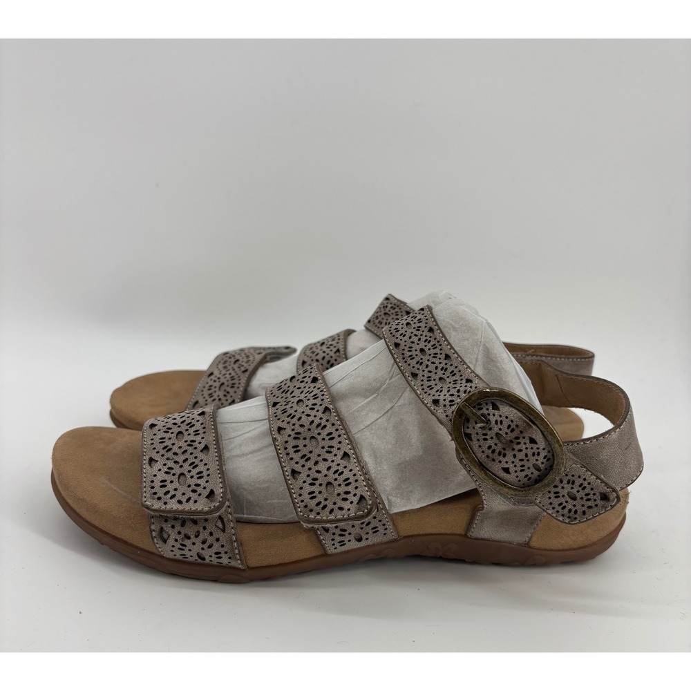 Aetrex Laney Quarter Strap Sandals Women's 9 Strappy Orthotic Tan